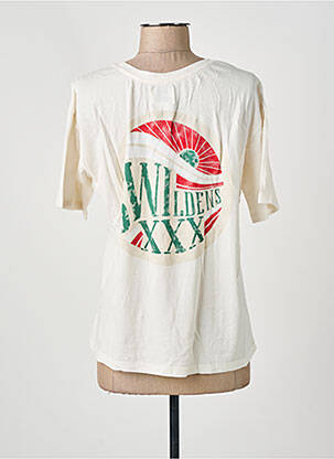 T-shirt imprimé fantaisie manches courtes beige SWILDENS femme