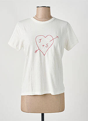T-shirt coupe droite manches courtes blanc SWILDENS femme