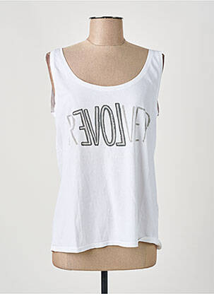 T-shirt imprimé fantaisie fines bretelles blanc SWILDENS femme