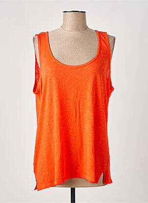 T-shirt coupe droite fines bretelles orange LEÏ-1984 femme