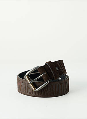 Ceinture coutures renforcées marron AERONAUTICA homme
