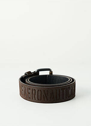 Ceinture coutures renforcées marron AERONAUTICA homme