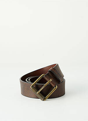Ceinture coutures renforcées marron fonce AERONAUTICA homme