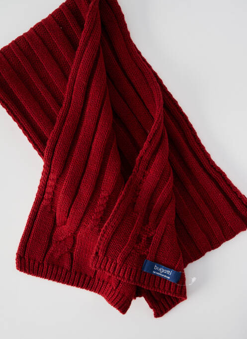 Echarpe maille opaque rouge BUGATTI homme