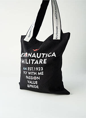 Sac poignée 2 anses de portée noir AERONAUTICA femme