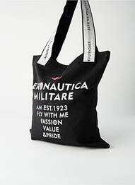Sac poignée 2 anses de portée noir AERONAUTICA femme