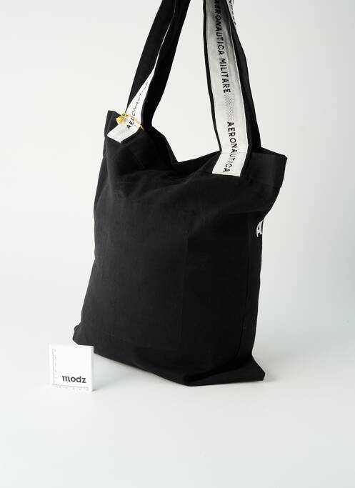 Sac poignée 2 anses de portée noir AERONAUTICA femme
