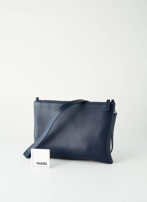 Pochette effet matière satinée bleu AERONAUTICA femme