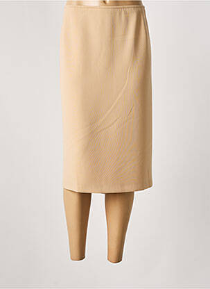 Jupe mi-longue stretch beige BASLER femme