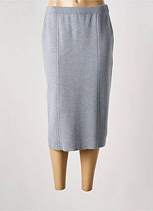 Jupe mi-longue coupe droite gris PAUPORTÉ femme