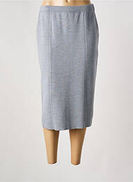 Jupe mi-longue coupe droite gris PAUPORTÉ femme