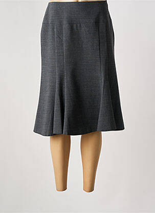 Jupe mi-longue fermeture zip latéral gris WEINBERG femme