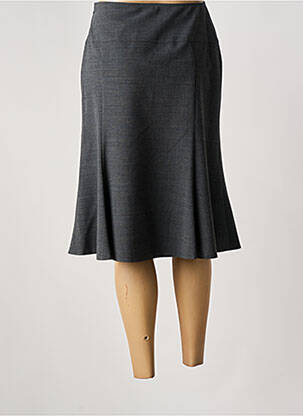 Jupe mi-longue fermeture zip latéral gris WEINBERG femme