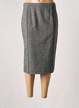Jupe mi-longue taille à pinces gris WEINBERG femme