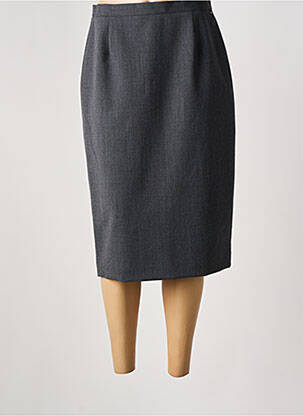 Jupe mi-longue coupe droite gris WEINBERG femme