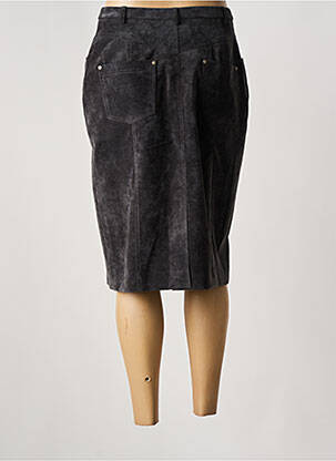 Jupe mi-longue coupe droite gris PAUPORTÉ femme