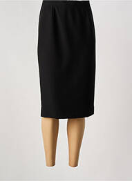 Jupe mi-longue taille à pinces noir WEINBERG femme