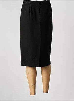Jupe mi-longue taille à pinces noir WEINBERG femme
