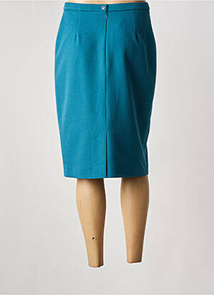 Jupe mi-longue taille à pinces bleu PAUPORTÉ femme