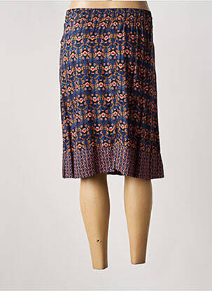 Jupe mi-longue taille normale bleu TERRE DE FÉES femme