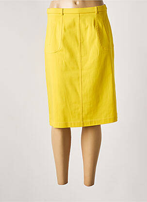 Jupe mi-longue coupe évasée jaune PAUPORTÉ femme