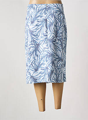 Jupe mi-longue stretch bleu WEINBERG femme