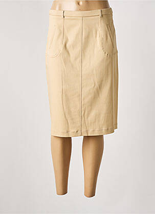 Jupe mi-longue taille à pinces beige PAUPORTÉ femme