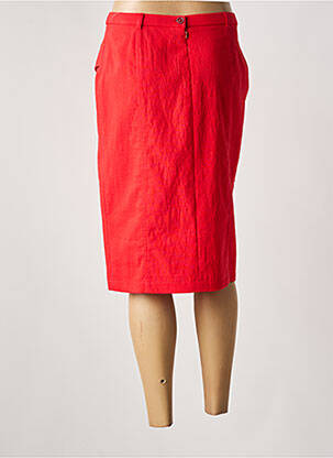 Jupe mi-longue taille à pinces rouge PAUPORTÉ femme