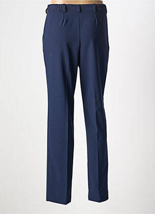 Pantalon droit tissage crêpe taille haute bleu WEINBERG femme