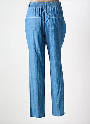 Pantalon droit taille haute taille haute bleu SOLRIEU femme