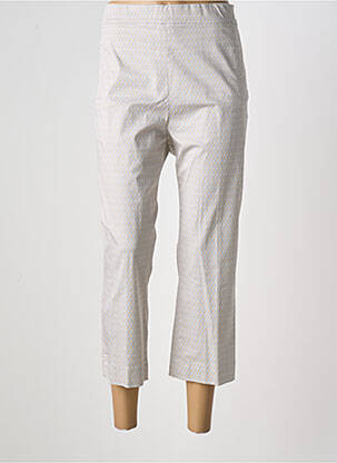 Pantalon 7/8 taille haute taille haute beige WEINBERG femme