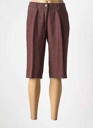 Bermuda taille haute taille haute marron TERRE DE FÉES femme