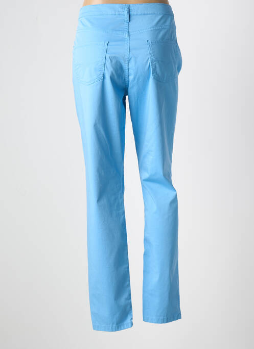 Pantalon slim tissage popeline taille normale bleu WEINBERG femme