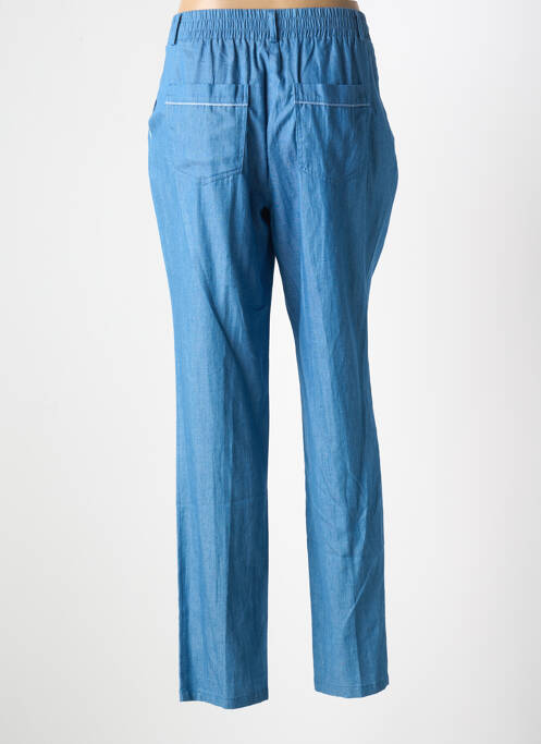 Pantalon droit taille haute taille haute bleu SOLRIEU femme