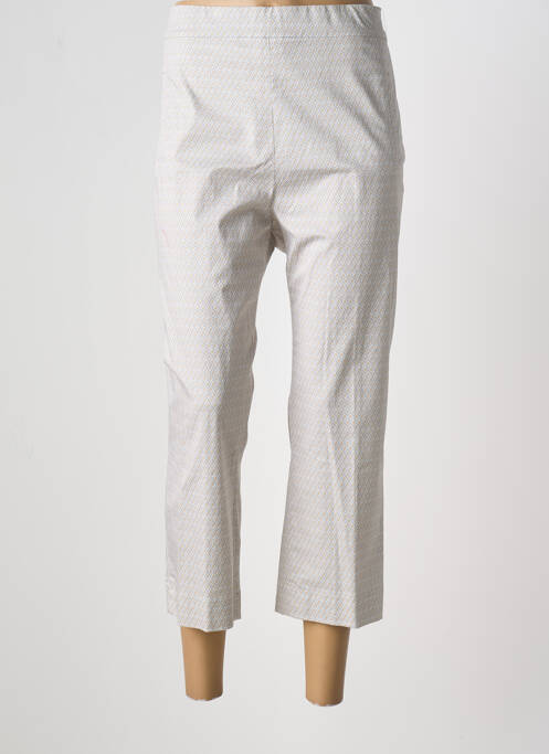 Pantalon 7/8 taille haute taille haute beige WEINBERG femme