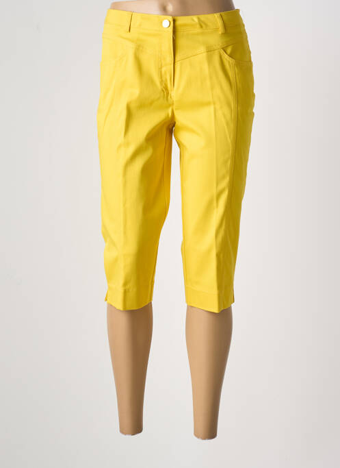 Corsaire tissage popeline taille haute jaune PAUPORTÉ femme