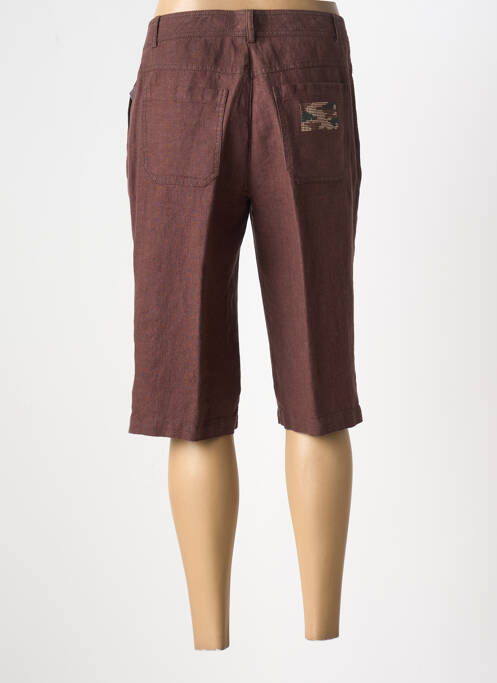 Bermuda taille haute taille haute marron TERRE DE FÉES femme