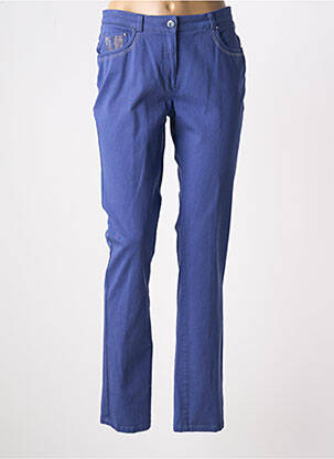 Jeans coupe slim stretch taille normale bleu fonce WEINBERG femme