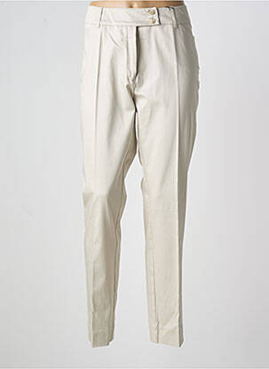 Pantalon chino tissage popeline taille normale beige WEINBERG femme