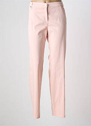 Pantalon slim tissage popeline taille normale rose WEINBERG femme