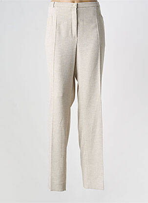 Pantalon droit taille élastique taille normale beige PAUPORTÉ femme
