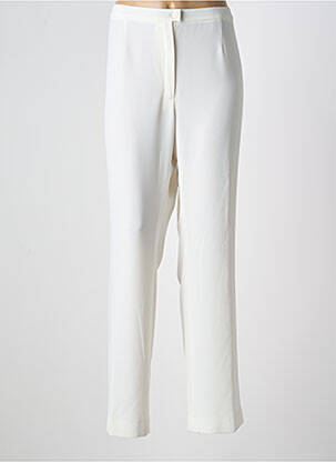 Pantalon droit tissage crêpe taille normale beige WEINBERG femme