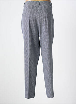 Pantalon chino fermeture zippée sous rabat boutonné taille normale bleu WEINBERG femme