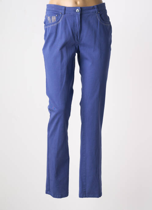 Jeans coupe slim stretch taille normale bleu fonce WEINBERG femme