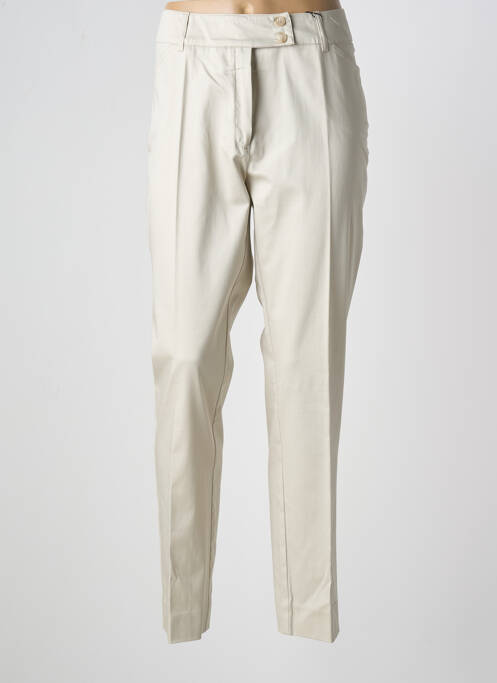 Pantalon chino tissage popeline taille normale beige WEINBERG femme