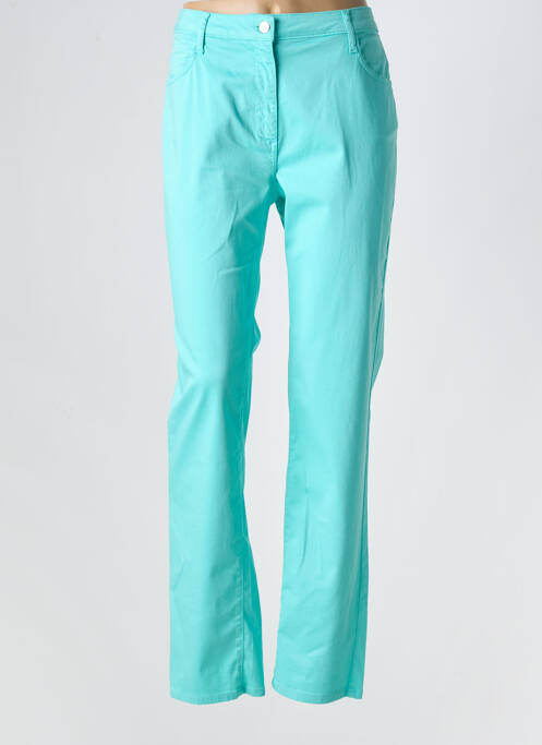 Pantalon slim tissage popeline taille normale bleu PAUPORTÉ femme