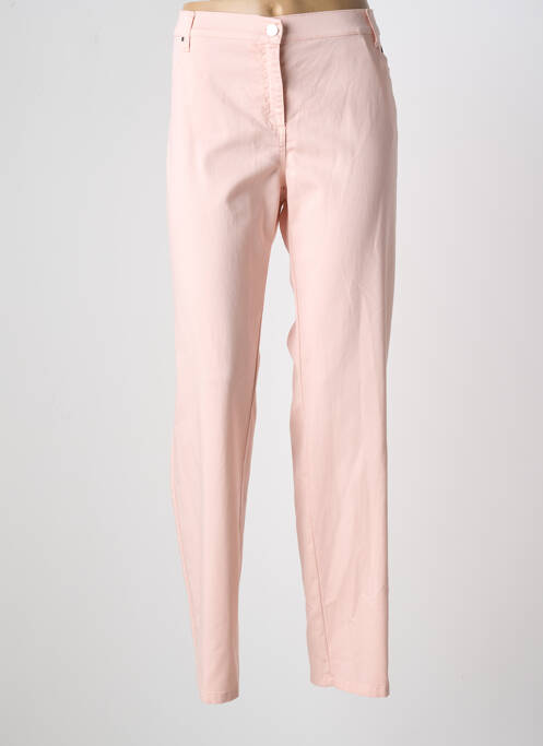 Pantalon slim tissage popeline taille normale rose WEINBERG femme