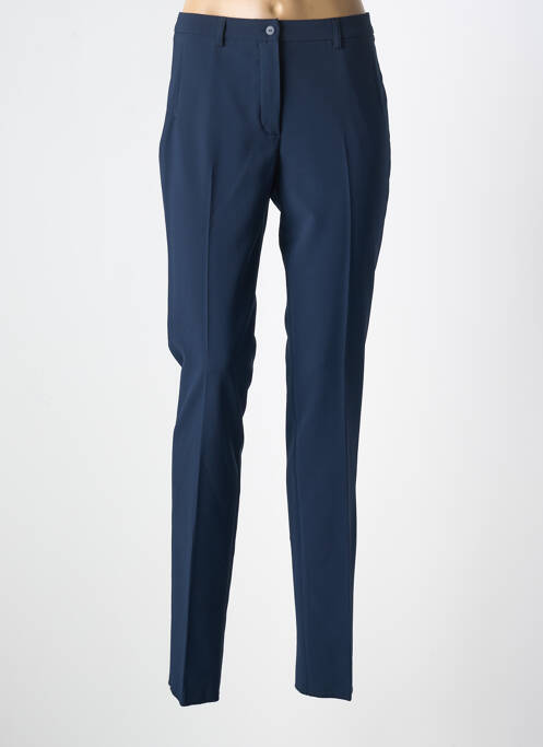 Pantalon slim taille élastique taille haute bleu PAUPORTÉ femme