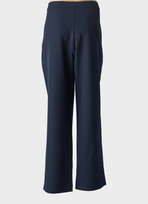 Pantalon droit tissage popeline taille haute bleu WEINBERG femme