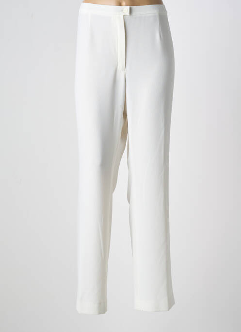 Pantalon droit tissage crêpe taille normale beige WEINBERG femme